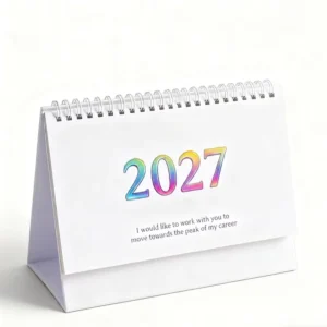 Decent Rustic Style Desk Accessory Standing Colorful Design Table Monthly Desk Calendars for Desk Manufacturing