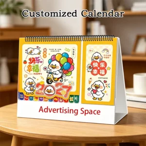 Desk Calendar Custom Printed Table Desk Stand Logo Office Home Corporate Gift