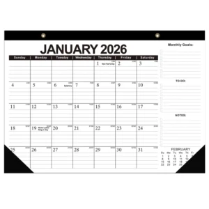 Desk Calendar Large Monthly Desk Pad Calendar for Planning & Organizing 18 Months Desktop Wall Calendar Table Planner