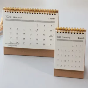 Desk Calendar Printing Calendar Office Desktop Small Medium White Cardboard Bronzing Printing Notepad Monthly Calendar