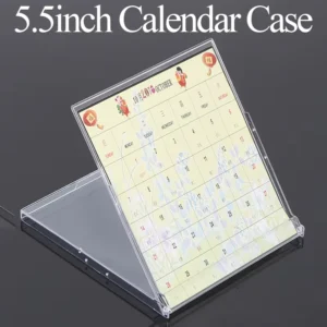 Desk Calender Holder 5.5inch Big Acrylic Standing CD Calendar Case Desktop Planner Photo Frame Calendar Box