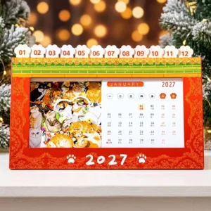 Desktop Calendar Custom Full Color Printing Factory Direct Small Batch Low MOQ Advertising Desk Calendar
