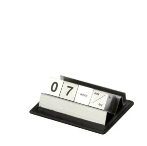 Desktop Metal Perpetual Calendar with Name Card Holder