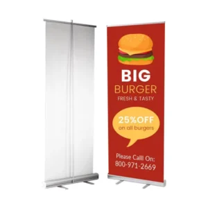 Detachable Thickened Aluminum Roll-Up Banner for Shopping Malls, Car Dealerships, Restaurants