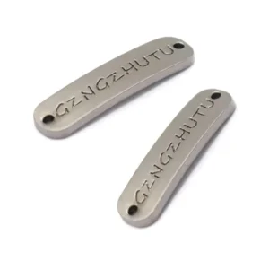 Die Cast Nickel Color Garment Decorative 2D Custom Logo Metal Plate