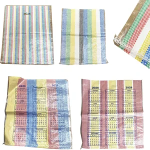 Die-Cut Handle PP Woven Polypropylene Shopping Bags with Logos and Calendar