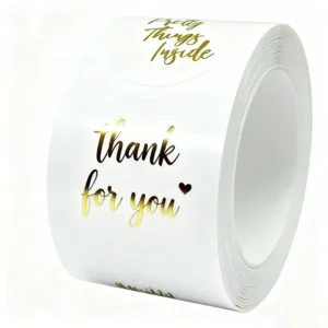 Die-Cut Holographic Waterproof Adhesive Paper Labels with Custom Logo