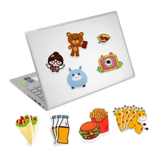 Die-Cut Paper Laptop Sticker with Logo Printing