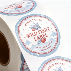 Die Cut Roll Labels Vintage Arctic Wild Berry Mountain Pattern Self-Adhesive UV Eco-Friendly Waterproof Fruit Stickers