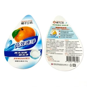 Die-Cut Special-Shape Waterproof Vinyl UV-Resistant Labels for Dishwashing Liquid and Cleaning Product Bottles