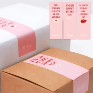 Die Cut Sticker Custom Kraft Paper Logo Sticker Printing for Gift Box Sealing Packaging Labels FSC Certified