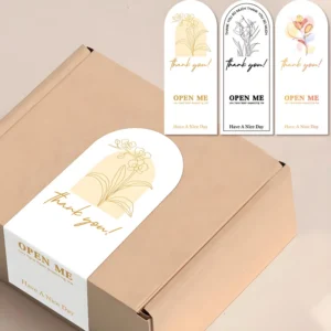 Die Cut Sticker Custom Printing Paper Packaging Labels Thank You Stickers for Box Sealing FSC Custom Label