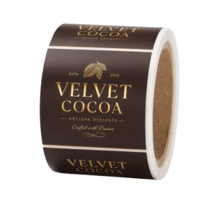 Die Cut Textured Paper Adhesive Cosmetic Labels for Bath Products and Lotion Packaging