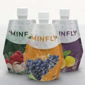 Digital Printing Custom Plastic Stand-Up Spout Pouch Empty Resealable Edible Bags