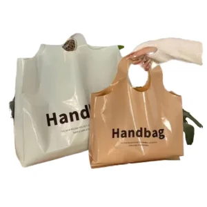 Digital Printing Pattern Thickened Plastic Round-Mouth Handheld Clothing T-Shirt Bag
