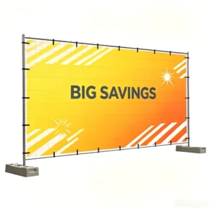 Digital Printing Polyester Foldable Outdoor Anti-Wind Advertising Fence Mesh Banner