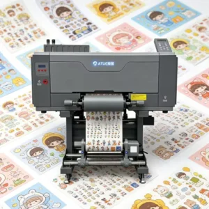 Digital UV DTF A3 Roll-to-Roll Epson-Head Inkjet Printer for Gold Sticker 3D Effect Transfer Printing on Cards