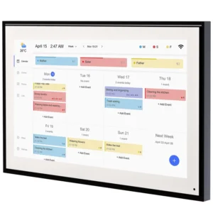 Digital Wall Calendar 15.6-inch White/Black Outlook Iso