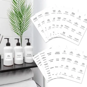 Direct Factory Custom Rectangle Waterproof Printed Adhesive Labels Stickers Manufacturer Lash Shampoo Bottle Private Label