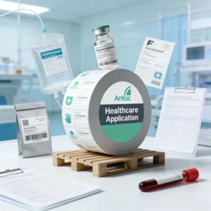Direct Thermal DT Paper Label Roll 70g Waterproof Medical Sticker Strong Adhesive Hospital Pharmacy Barcode Printing