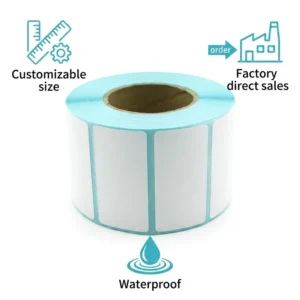 Direct Thermal Shipping Label 40 X 30mm Waterproof Adhesive Barcode Sticker Roll for Logistics and Express