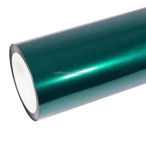 Direct factory supply PET cast vinyl super gloss metallic dark British green car wrap vinyl
