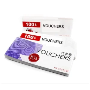 Discount Coupon Voucher Booklet with Sequential Numbering for Restaurants and Spas