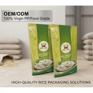 Discount Heavy Duty Waterproof 25kg BOPP Laminated PP Woven Grain Rice Packaging Bag for Agricultural Storage
