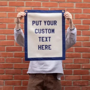 Display Accessories Folding Roll-Up Custom Banner, Heat-Transferred Wool Felt Wall-Hanging Pennant Flags