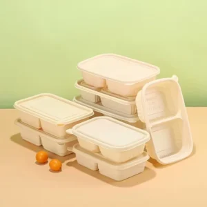 Disposable Biodegradable Paper Takeout Food Container Boxes for Fast Food, Salad, Fried Chicken
