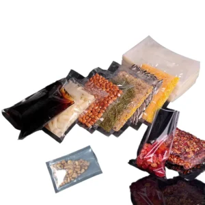 Disposable Printed Embossed PA NY Plastic Heat Seal Vacuum Bags with Glossy Finish for Confectionery Products