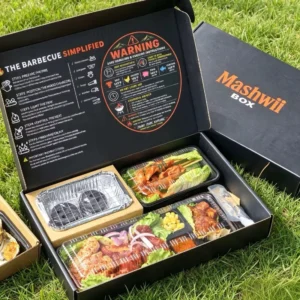 Disposable Yakibento Grill Bento Box for Meal Delivery