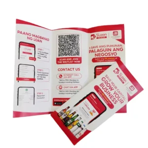 Double Sided Folded Business Flyers Custom Brochures Offset Printed Film Laminated 157 200 300 350gsm Art Paper