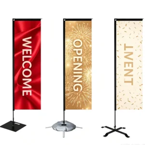 Double-Sided Outdoor Rectangle Flag Banner