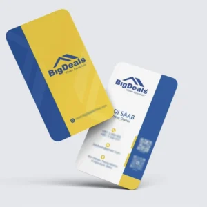 Double-Sided Printed Business Cards with Custom Logo and Text for Business Staff Office