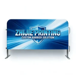 Double-Sided UV Printed Weather-Resistant Reusable Foldable Lightweight Crowd Control Barricade Banner
