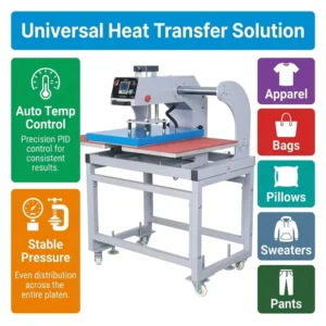 Double Station Pneumatic Industrial DTF Heat Transfer Jersey Printing Machine