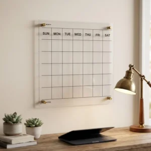 Dry Erase Calendar for Wall Acrylic Calendar Shatterproof Clear Large Whiteboard Calendar