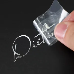 Durable Electroformed Metal Gold Nickel 3D Transfer Decals and Labels for Cosmetics