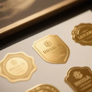 Durable PET Metal Brand Name Labels for Handbags and Garments, Engraved Logo Accessories