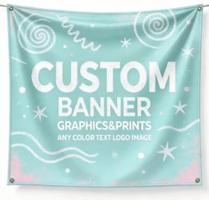 Durable PVC Hanging Banner with UV Printing Weather Resistant Waterproof Easy Assembly