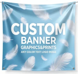 Durable PVC Hanging Banner with UV Printing Weather Resistant Waterproof Easy Assembly for Tradeshow Giveaways