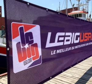 Durable Polyester Mesh Windscreen Banner with Grommets on Four Sides for Events