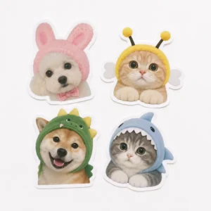 Durable UV Resistant Custom Pet Die Cut Sticker Waterproof Outdoor Vinyl Pet Labels for Car Window Bumper Personalized Logo