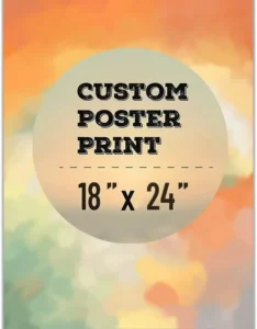 Durable Waterproof Personalized Photo Wall Art Custom Self-Adhesive 260g Polyester Canvas Poster Print