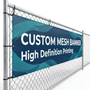Durable Waterproof Portable Vinyl Mesh Banner for Outdoor Event Fence Advertising