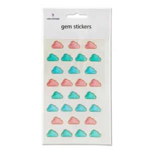 EXP07 High grade Eco Friendly Self adhesive Glossy Cartoon Soft Pastel PVC Resin Stickers for Decorating