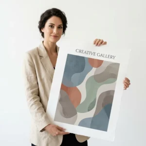 Earth Tone Abstract Art Paper Custom Printed Wall Poster Minimalist Gallery Decor for Home Office