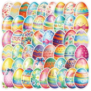 Easter Egg Graffiti PVC Waterproof Acrylic Stickers Decorative Stickers for Water Cup Mobile Phone Sticker