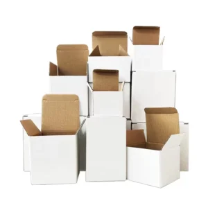 Eco Custom-Printed Square Plain White Corrugated Cardboard Carton Box